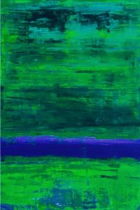 Reflection Green On Purple, 2017